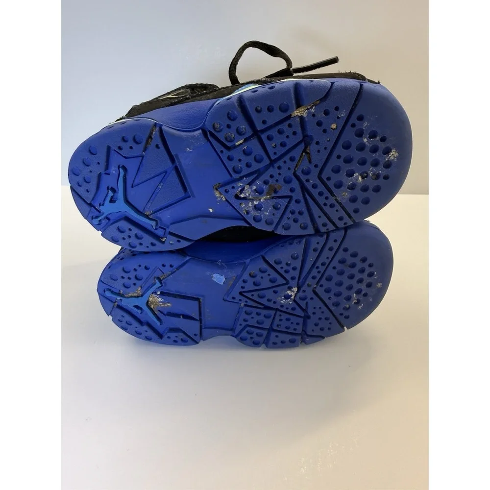 Nike Air Jordan Toddler Sneaker Tennis Shoes Size 4C Black Suede / Royal Blue
